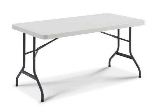 Tavolo Elettorale con gambe pieghevoli e piano in materiale plastico cm.152