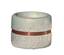 FIORIERA GIOVE diametro cm. 90 in calcestruzzo con fascia decorativa in alluminio color rame  