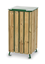 CESTONE WOODY in lamiera di acciaio rivestito con doghe in legno completo di coperchio
