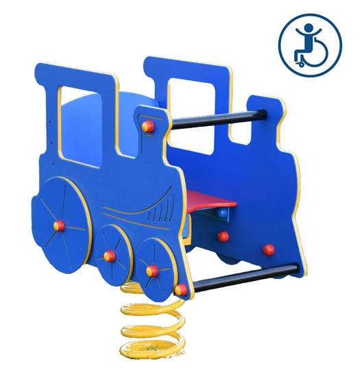 TRENINO a molla fruibile anche da bambini disabili