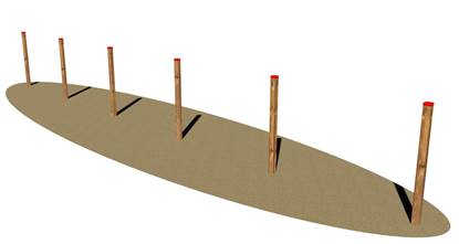 CORSA SLALOM con n.6 montanti in legno
