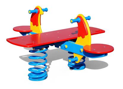 TANDEM GALLINA MAX A 4 POSTI a molla con sagoma in materiale plastico e n.2 molle