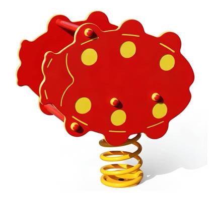 COCCINELLA A MOLLA con doppia sagoma in materiale plastico 