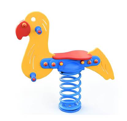 PAPPAGALLO A MOLLA con sagoma in materiale plastico