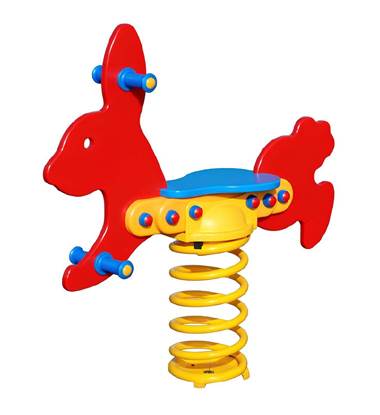 CONIGLIO A MOLLA con sagoma in materiale plastico