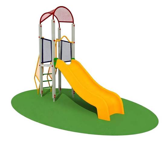 Cod. MGA17 TORRETTA ALU in alluminio con scivolo in materiale plastico