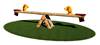 BILICO DOG-DOG oscillante a 2 posti con trave in legno 